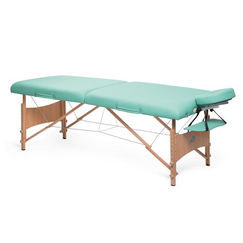 Tragbare Komfort-Massageliege aus Holz - Grün, 1013728, Massageliegen