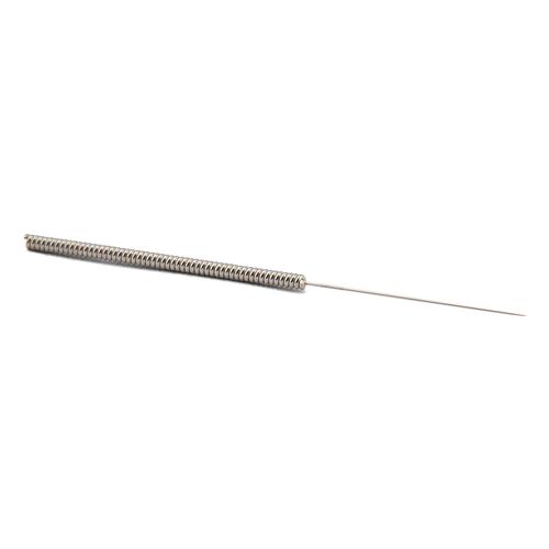 Akupunkturnadeln mit Stahlwendelgriff, unbeschichtet - MOXOM Steel: 100 Nadeln je 0,20x15 mm (ohne Führung), 1022120, Unbeschichtete Akupunkturnadeln