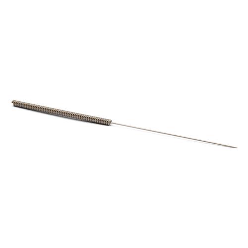Akupunkturnadeln mit Stahlwendelgriff, unbeschichtet - MOXOM Steel: 100 Nadeln je 0,30x30 mm (ohne Führung), 1022122, Akupunkturnadeln MOXOM
