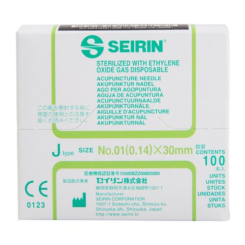 SEIRIN J-Typ - Akupunkturnadeln mit Führungsrohr S-J1430 - 0,14 x 30 mm, hellgrün, 1002414 [S-J1430], Akupunkturnadeln SEIRIN
