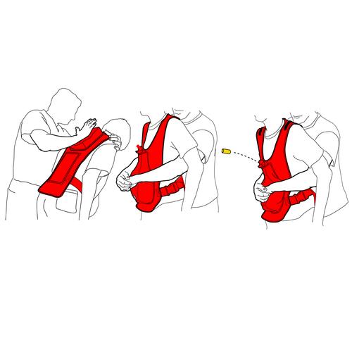 Act+Fast Rescue Choking Rettungsweste - Rot, 1014589 [W43300R], Wiederbelebung Erwachsene
