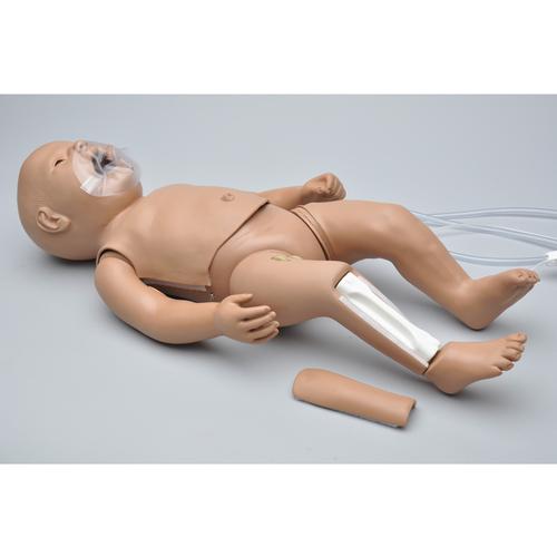 Susie® Simon® - Neugeborenensimulator CPR- und Traumapflege - mit Code Blue® Monitor plus intraossärem und venösem Zugang, 1014570 [W45137], ALS Neugeborene