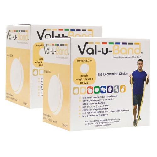Übungsband / Fitnessband (besonders wenig Pulver) - SET 2 x 45 m - gelb - sehr leicht | Alternative zu Kurzhanteln, 1018037 [W72033], Gymnastikbänder - Tubes