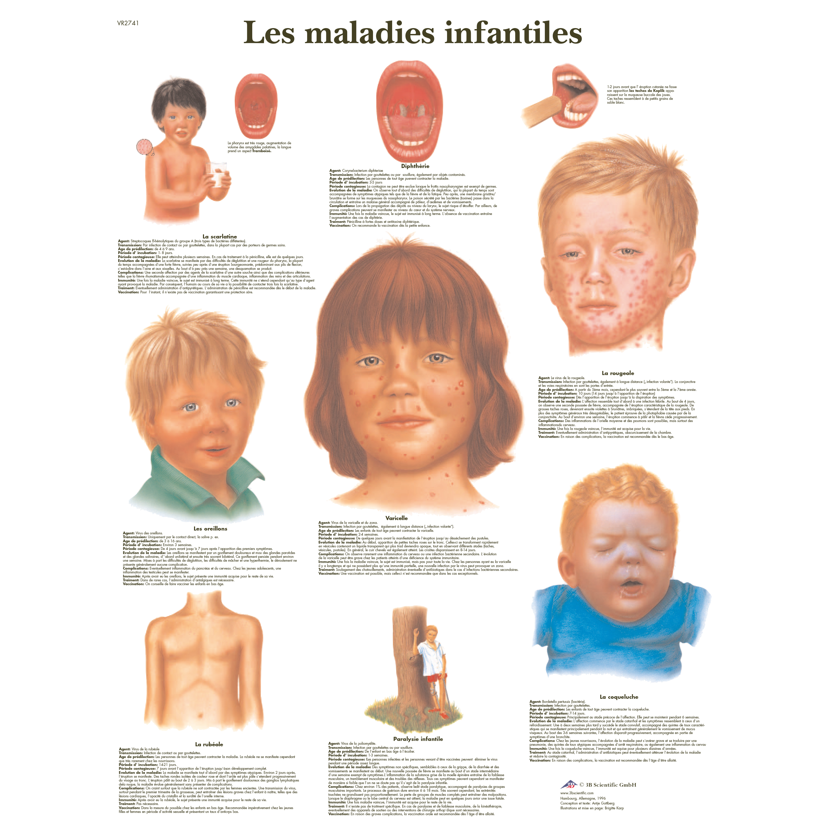 Lehrtafel - Les maladies infantiles - 1001780 - VR2741L - Parasitäre ...